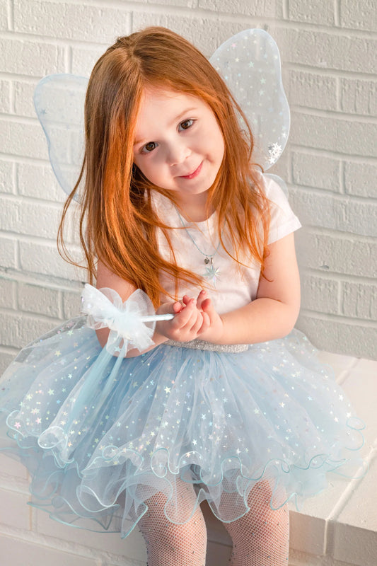 Iridescent Celestrial Fairy Wings, Tutu, Wand
