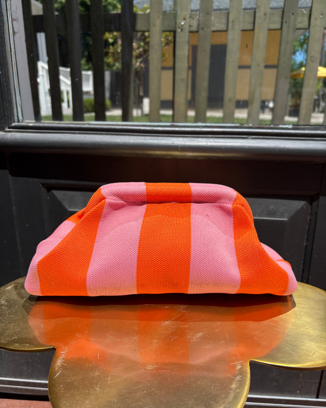 Striped Clutch