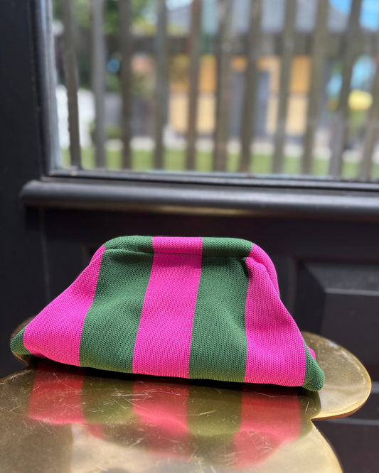 Striped Clutch